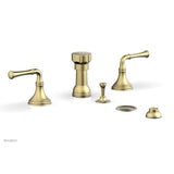 Phylrich - 3Ring Bent Lever 4 H - Burnished Gold