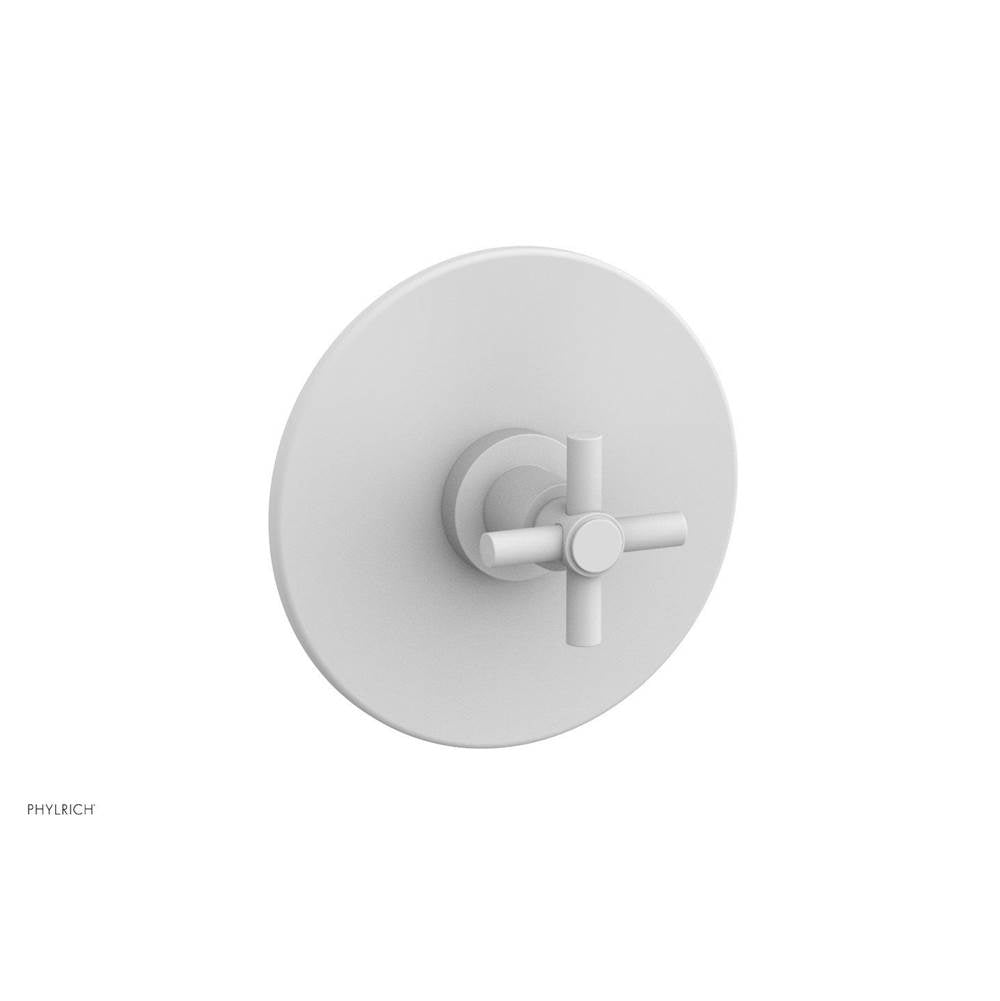Phylrich - BASIC Pressure Balance Shower Set Trim Only - Tubular Cross Handle DPB3134TO - Satin White