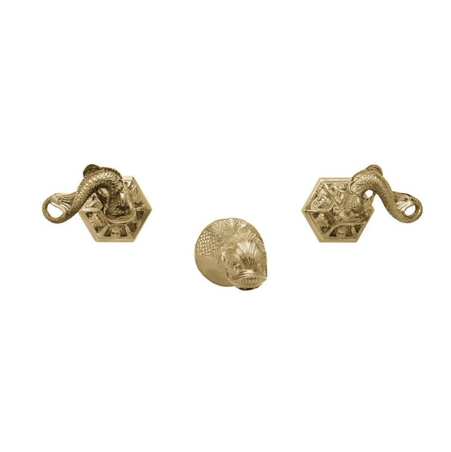 Phylrich - DOLPHIN Wall Tub Set K1101 - Old English Brass