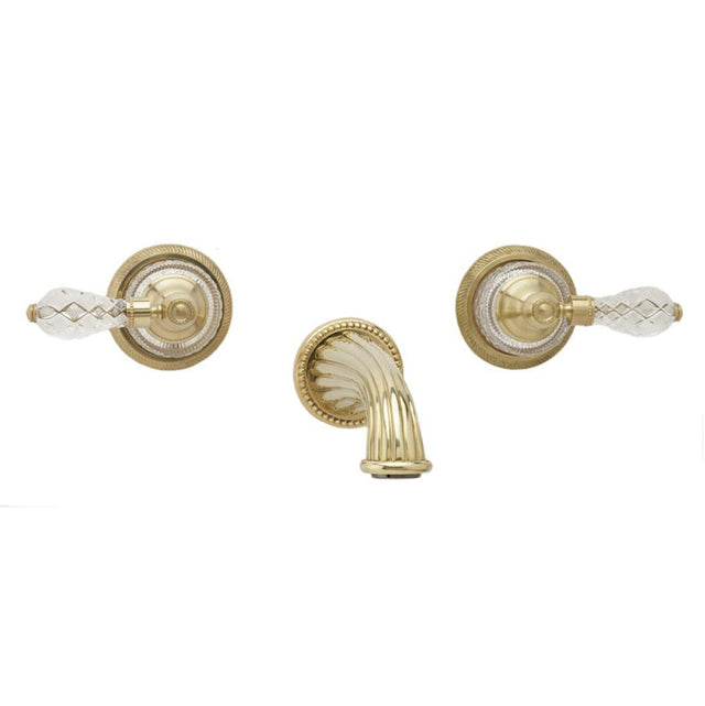 Phylrich - REGENT CUT CRYSTAL Wall Tub Set K1181 - Old English Brass