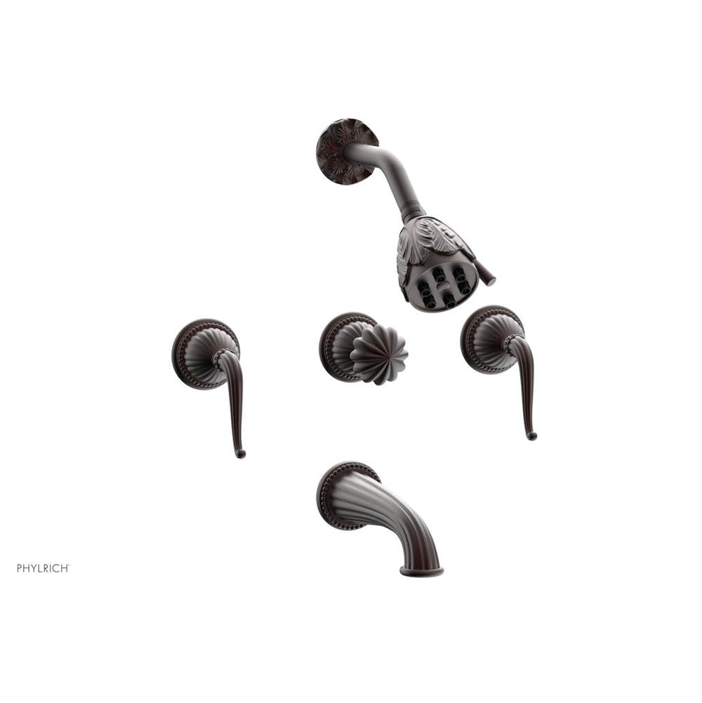 Phylrich - 3 Handle Tub/Shower, - Weathered Copper
