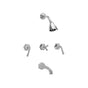 Phylrich - 3 Handle Tub/Shower, - Old English Brass