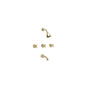 Phylrich - 3 Handle Tub/Shower, - Old English Brass