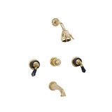 Phylrich - 3 Handle Tub/Shower, - Old English Brass