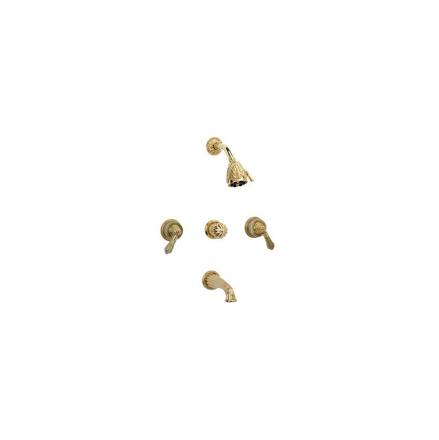 Phylrich - 3 Handle Tub/Shower, - Old English Brass