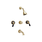 Phylrich - 3 Handle Tub/Shower, - Weathered Copper