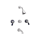 Phylrich - 3 Handle Tub/Shower, - Old English Brass