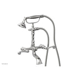 Phylrich - 3 Ring Curved Handle   On Exposed Tub And   Shower Set - Satin chrome