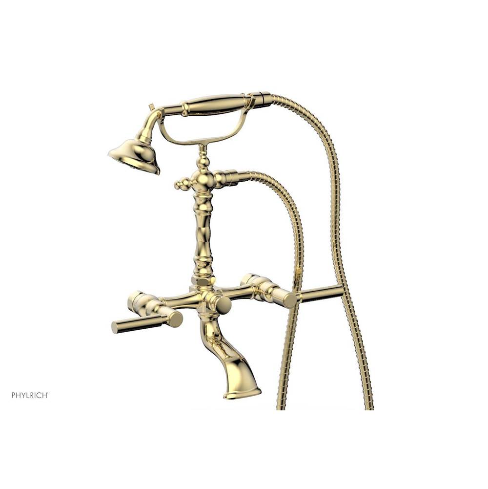 Phylrich - Basic Lever Handle   On Exposed Tub & Shwr  Set - Polished Brass Uncoated