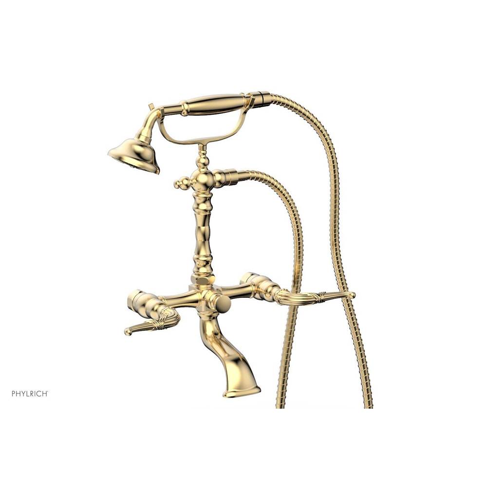 Phylrich - Ribbon & Reed Lever  Handle On Exposed    Tub & Shower Set - Polished Nickel