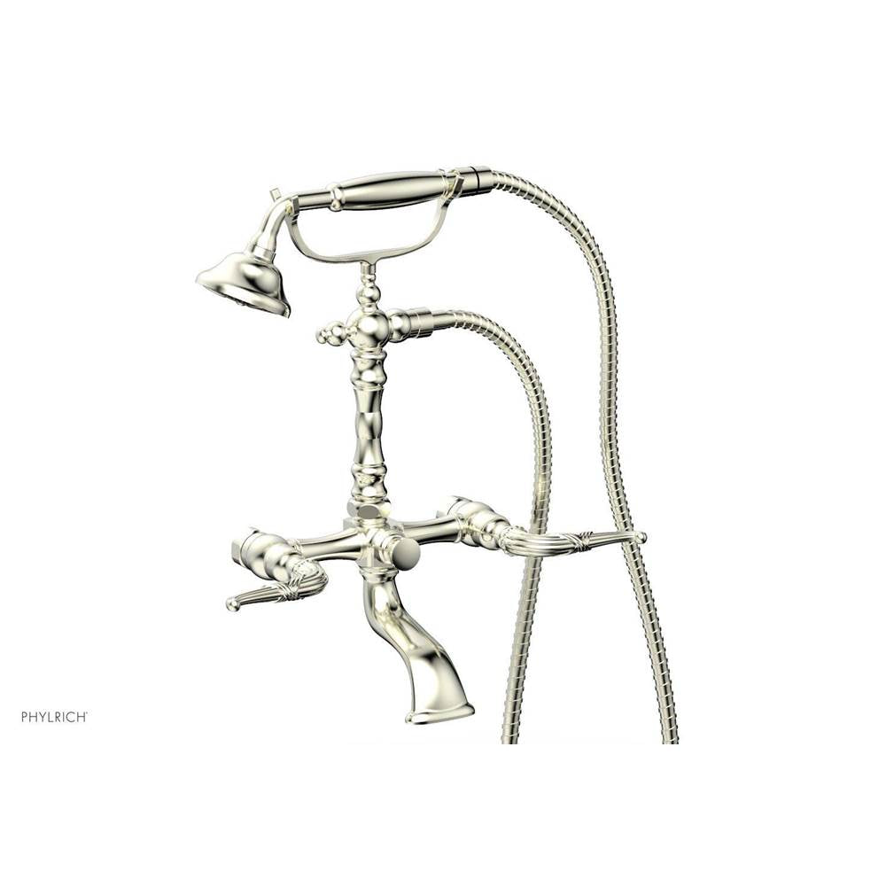 Phylrich - Ribbon & Reed Lever  Handle On Exposed    Tub & Shower Set - Polished Brass