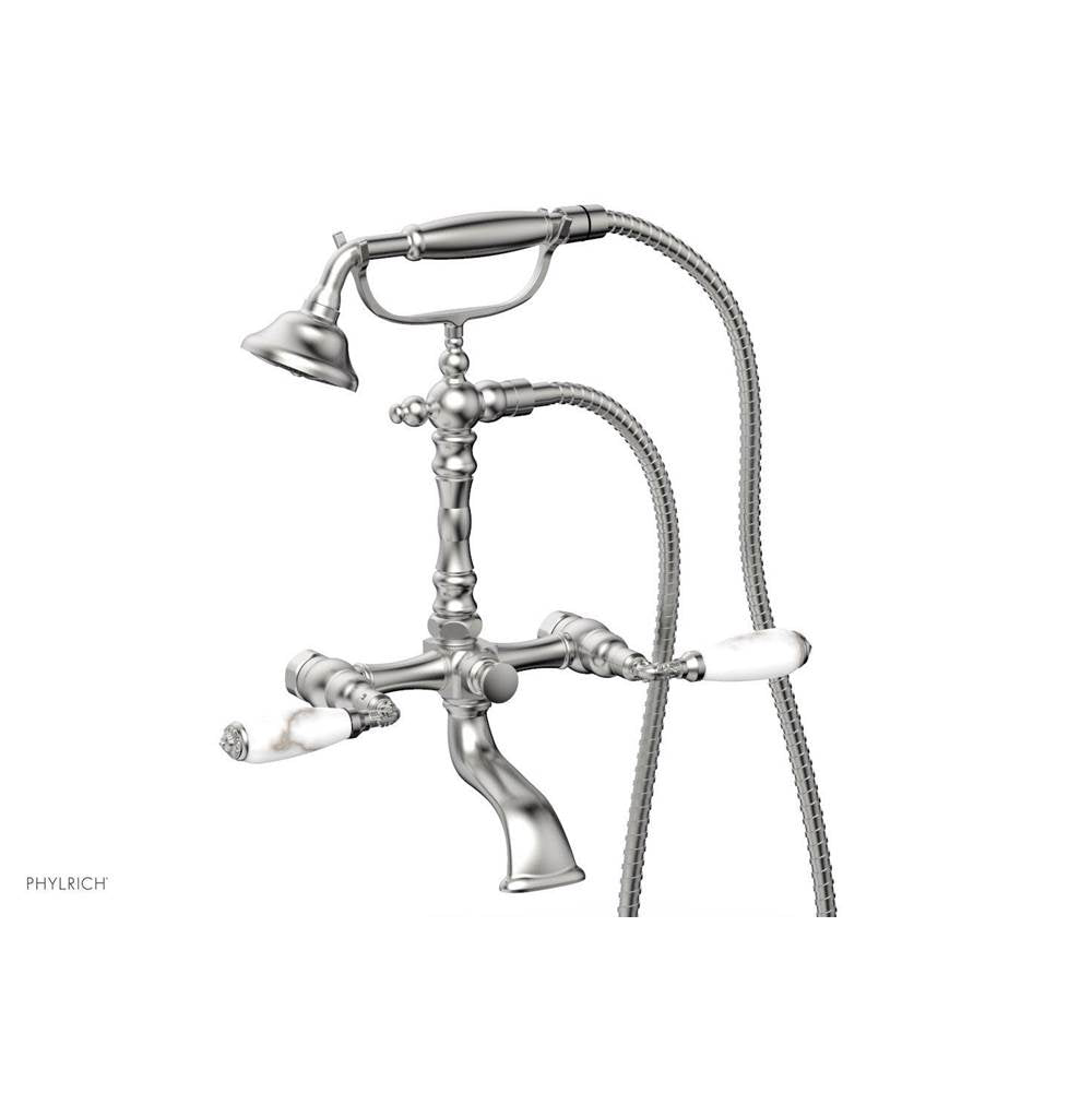 Phylrich - Exp. Tub & Hnd Shwr  Valencia Wht Hdls - Pewter