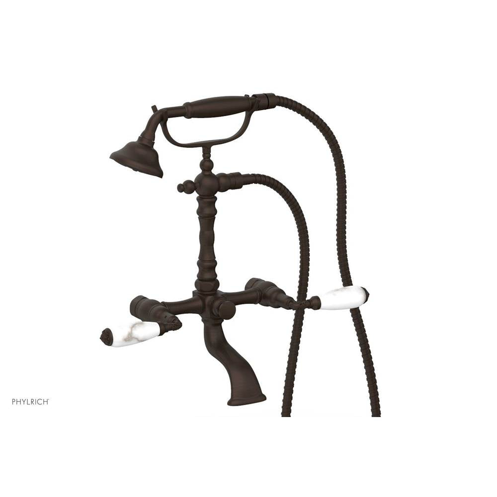 Phylrich - Exp. Tub & Hnd Shwr  Valencia Wht Hdls - Antique Bronze