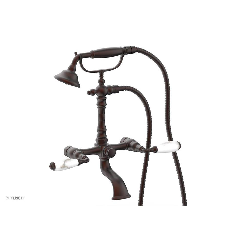 Phylrich - Exp. Tub & Hnd Shwr  Valencia Wht Hdls - Weathered Copper