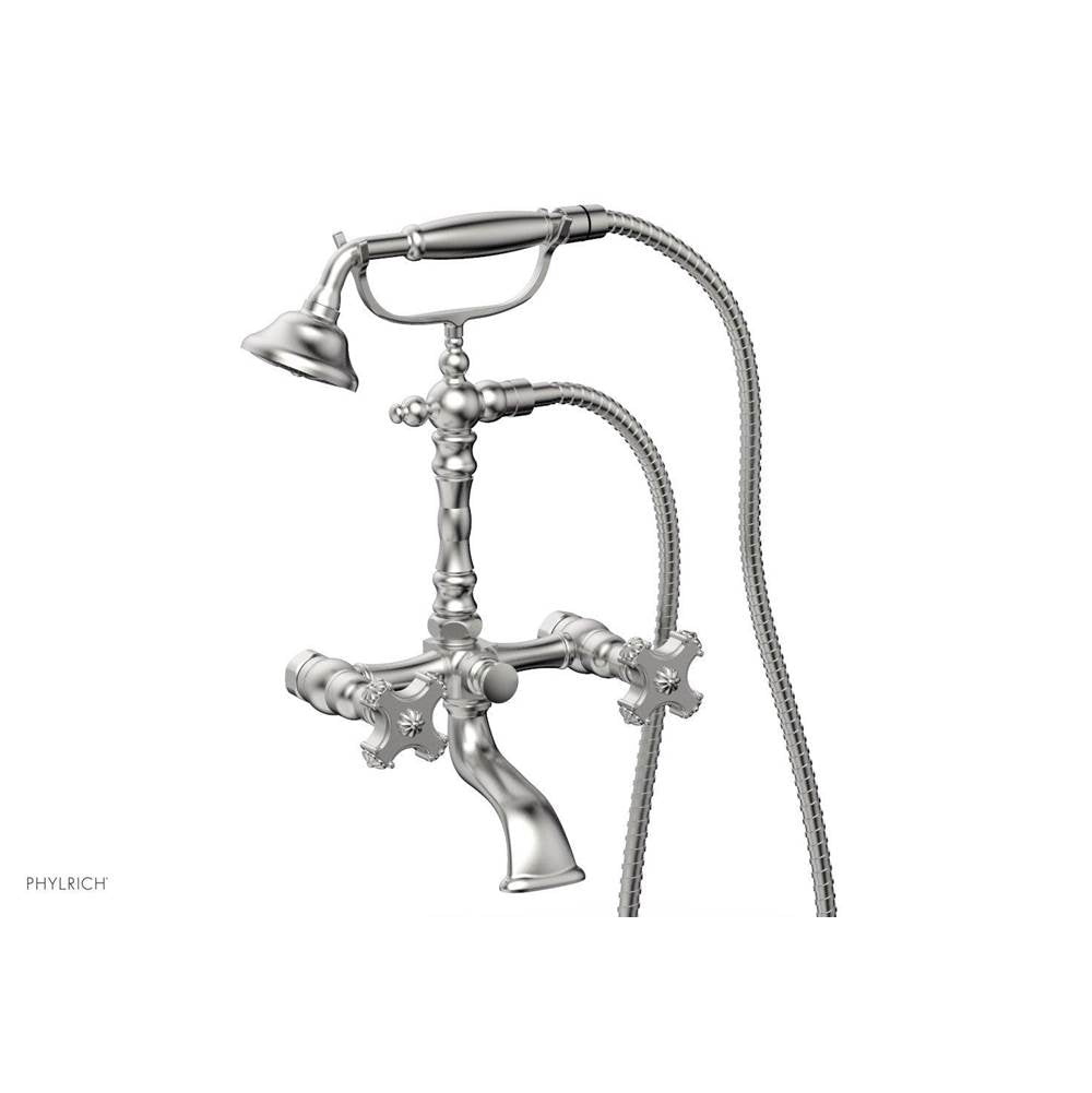 Phylrich - MARVELLE Exposed Tub & Hand Shower - Cross Handle K2393-53 - Satin chrome