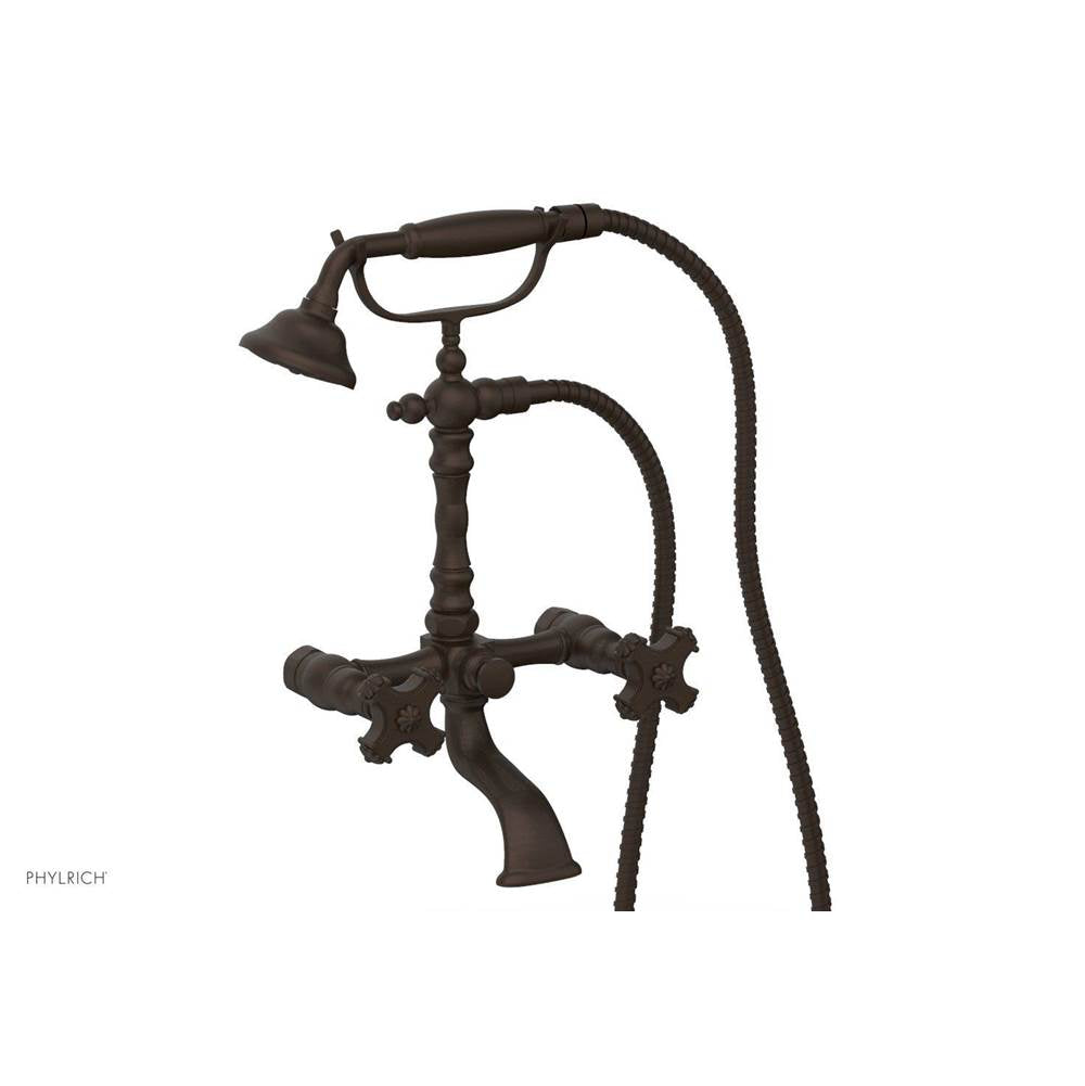 Phylrich - MARVELLE Exposed Tub & Hand Shower - Cross Handle K2393-53 - Antique Bronze