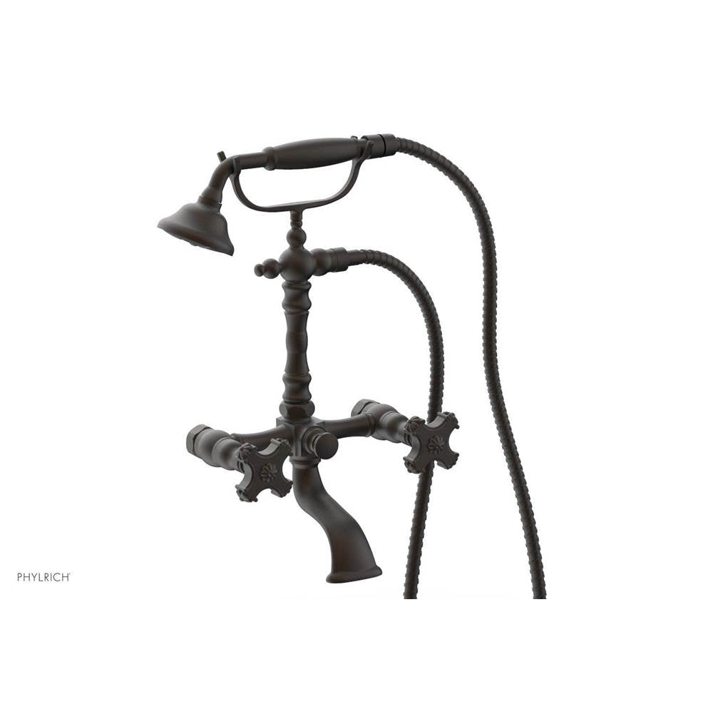 Phylrich - MARVELLE Exposed Tub & Hand Shower - Cross Handle K2393-53 - Oil Rubbed Bronze