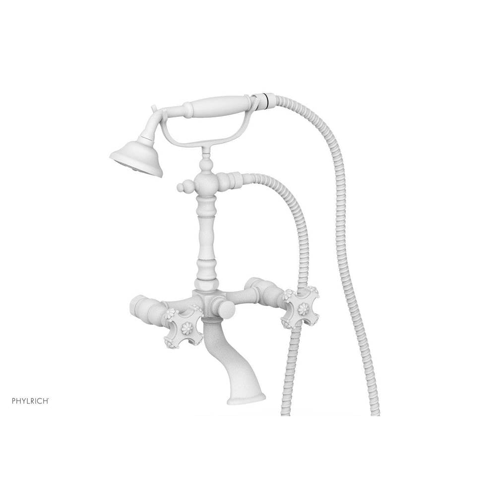 Phylrich - MARVELLE Exposed Tub & Hand Shower - Cross Handle K2393-53 - Satin White