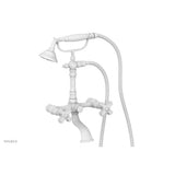 Phylrich - MARVELLE Exposed Tub & Hand Shower - Cross Handle K2393-53 - Satin White