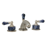 Phylrich - REGENT Widespread Faucet Bleu Sodalite K272 - Old English Brass