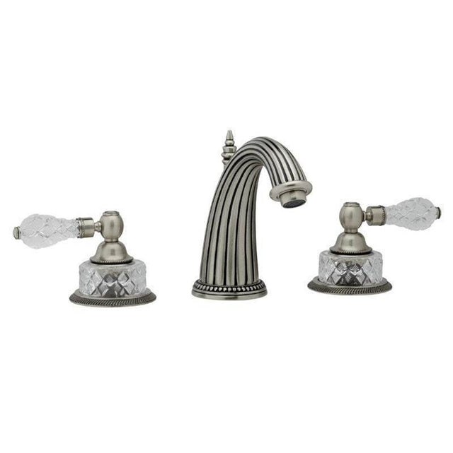 Phylrich - REGENT CUT CRYSTAL Widespread Faucet Cut Crystal Lever Handles K280 - Old English Brass