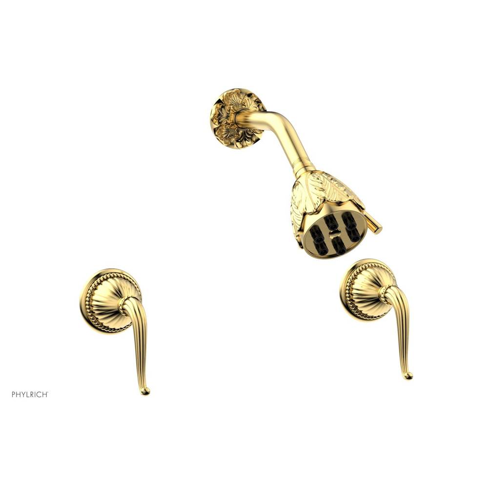 Phylrich - 2 Handle Shower, Geo - Satin Gold