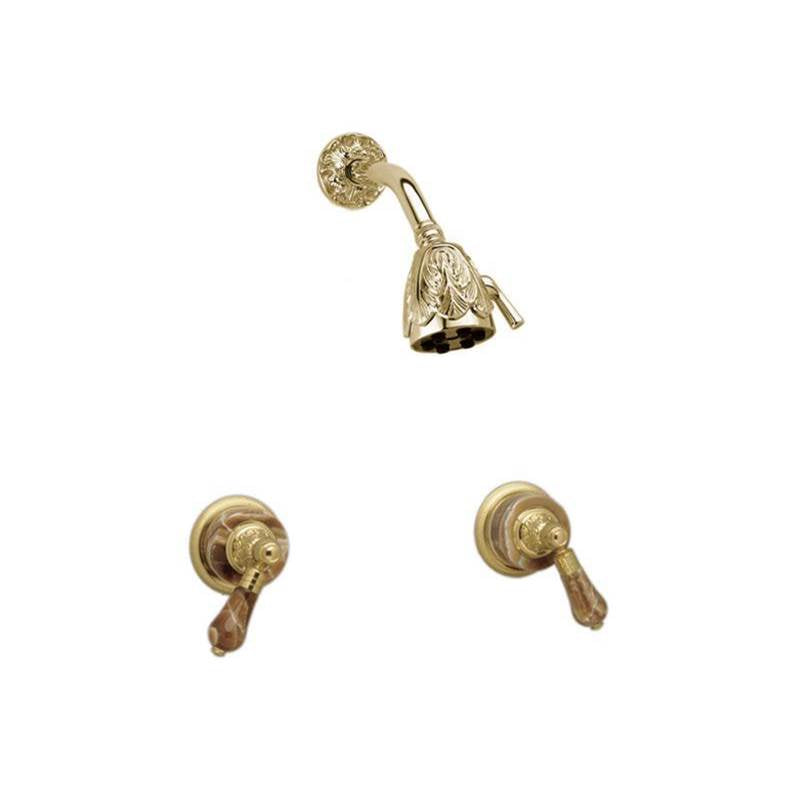 Phylrich - Versailles Two Hdl Shwr Set Green Onyx - Pewter
