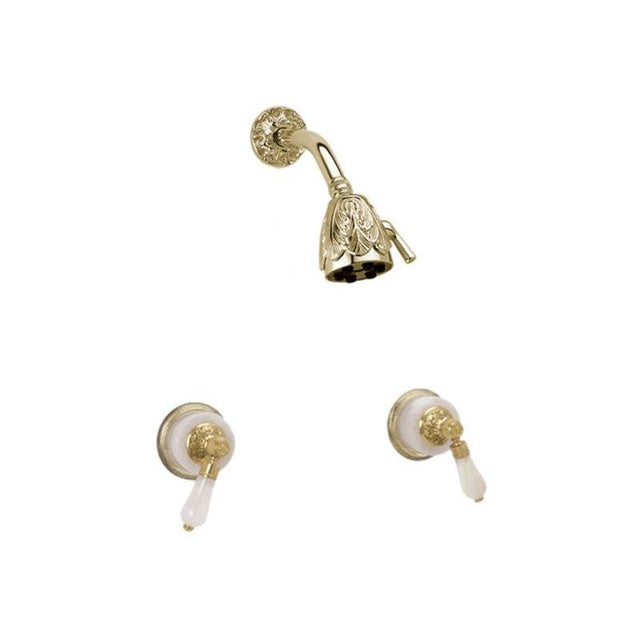 Phylrich - VERSAILLES Two Handle Shower Set K3243 - Old English Brass