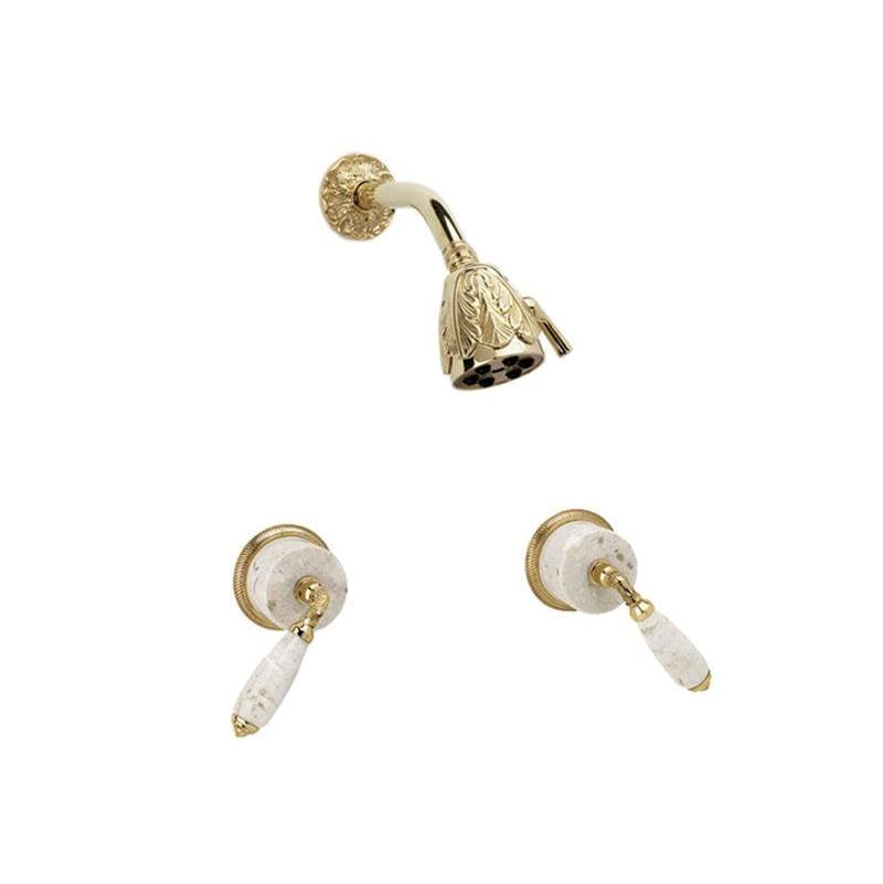Phylrich - VALENCIA Two Handle Shower Set K3338B - Old English Brass