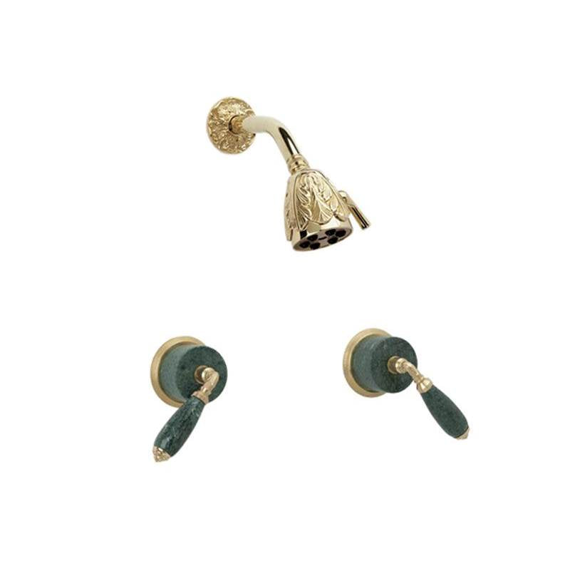 Phylrich - VALENCIA Two Handle Shower Set K3338F - Old English Brass