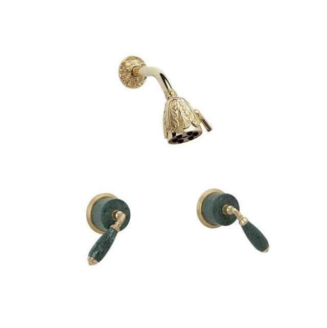 Phylrich - VALENCIA Two Handle Shower Set K3338F - Old English Brass
