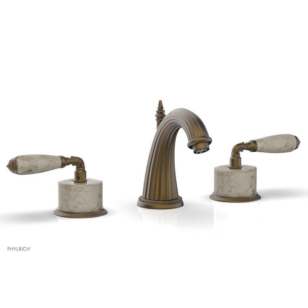 Phylrich - VALENCIA Widespread Faucet Beige Marble K338D - Old English Brass
