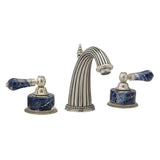 Phylrich - REGENT Widespread Faucet Blue Sodalite K372 - Old English Brass