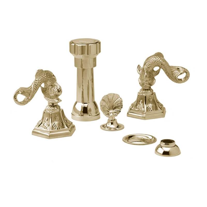 Phylrich - DOLPHIN Four Hole Bidet Set K4101 - Old English Brass