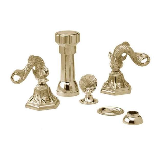 Phylrich - DOLPHIN Four Hole Bidet Set K4101 - Old English Brass