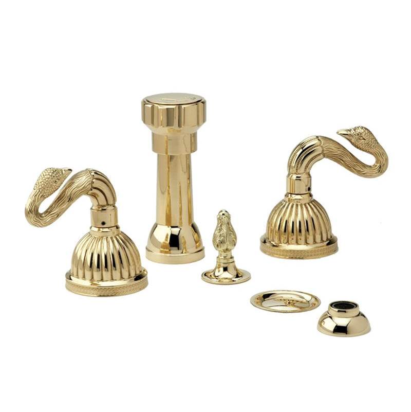 Phylrich - SWAN Four Hole Bidet K4123 - Old English Brass