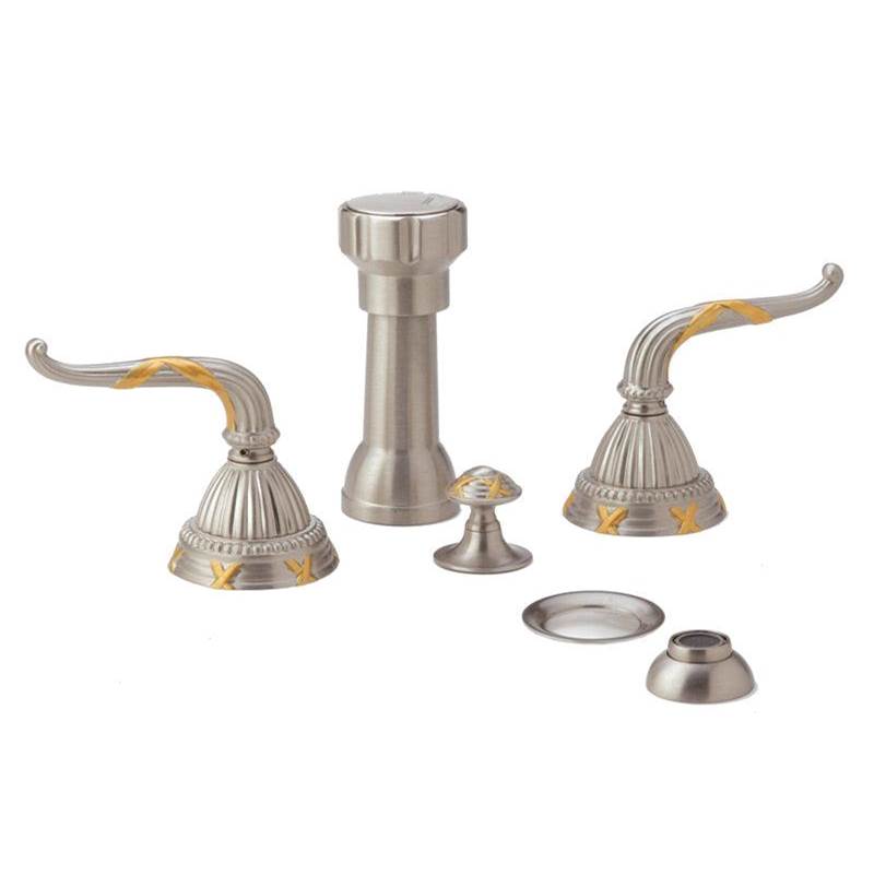 Phylrich - RIBBON & REED Four Hole Bidet Set K4137 - Old English Brass