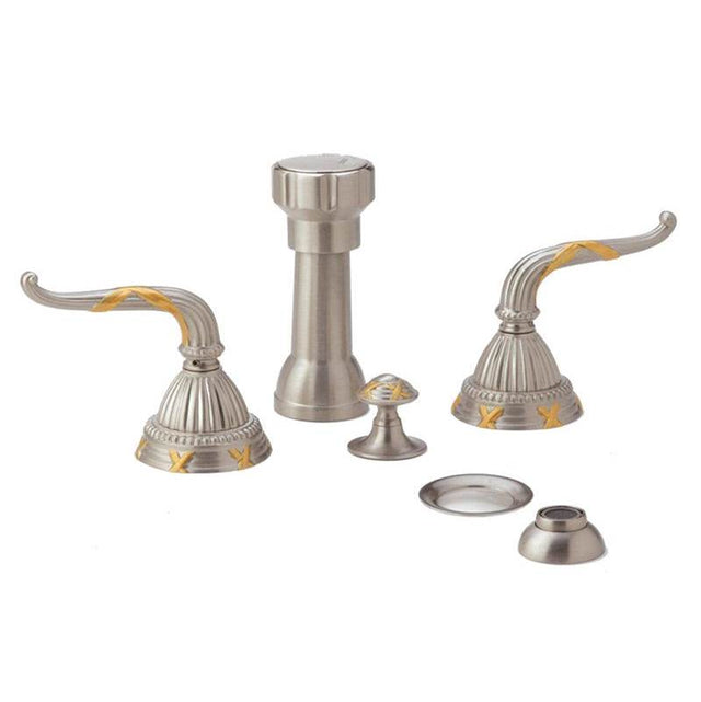 Phylrich - RIBBON & REED Four Hole Bidet Set K4137 - Old English Brass