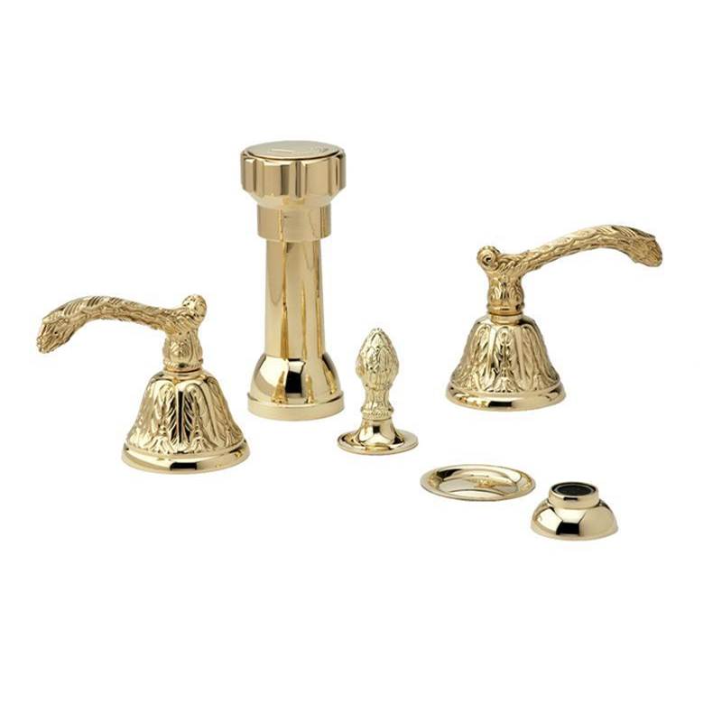 Phylrich - BAROQUE Four Hole Bidet Set K4144 - Old English Brass