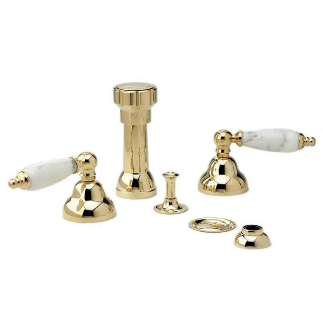 Phylrich - CARRARA Four Hole Bidet Set K4158B - Old English Brass