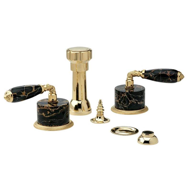 Phylrich - VALENCIA Four Hole Bidet Set K4338C - Old English Brass