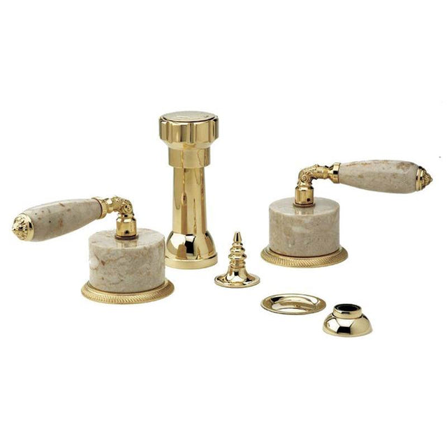 Phylrich - VALENCIA Four Hole Bidet Set K4338D - Old English Brass