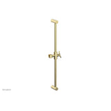 Phylrich - 24'' Adjustable Slide Bar with Hook - Polished Brass
