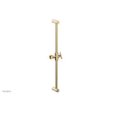 Phylrich - 24'' Adjustable Slide Bar with Hook - Satin Brass
