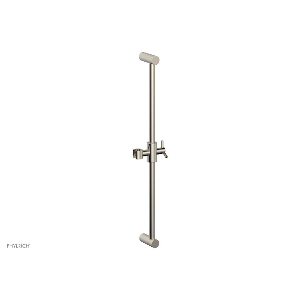 Phylrich - 24'' Adjustable Slide Bar with Hook - Polished Nickel