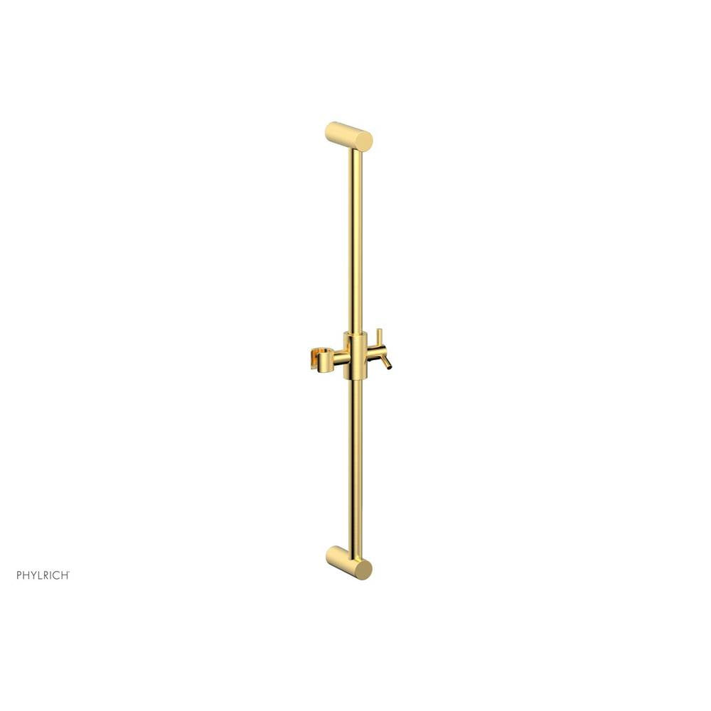 Phylrich - 24'' Adjustable Slide Bar with Hook - Satin Gold