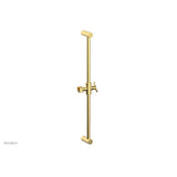 Phylrich - 24'' Adjustable Slide Bar with Hook - Polished Gold