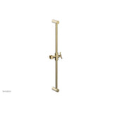 Phylrich - 24'' Adjustable Slide Bar with Hook - Polished Brass Uncoated