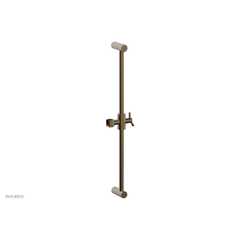 Phylrich - 24'' Adjustable Slide Bar with Hook - Antique Brass