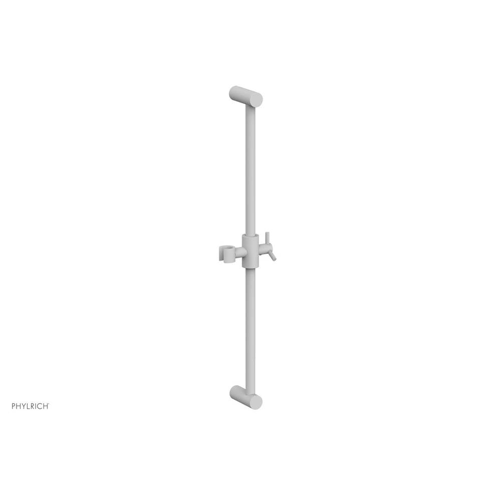 Phylrich - 24'' Adjustable Slide Bar with Hook - Satin White